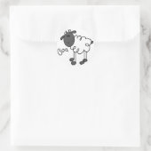 Sheep Says Baa Tshirts en Gifts Ronde Sticker (Tas)