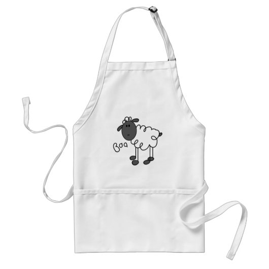 Sheep Says Baa Tshirts en Gifts Standaard Schort (Voorkant)