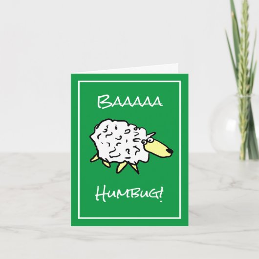 Sheep Says Baaa Humbug - kerstkaart Kaart (Voorkant)