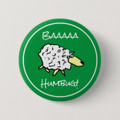 Sheep Says Baaaa Humbug - Kerstmis Button (Voorkant)