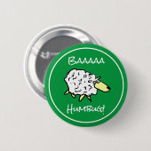 Sheep Says Baaaa Humbug - Kerstmis Button (Voorkant /achterkant)