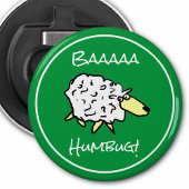 Sheep Says Baaaa Humbug - Kerstmis Button Flesopener