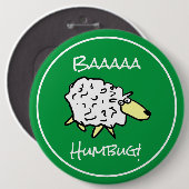 Sheep Says Baaaa Humbug - Kerstmis Ronde Button 6,0 Cm (Voorkant /achterkant)