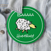 Sheep Says Baaaa Humbug - Kerstmis Ronde Button 6,0 Cm (In situ)