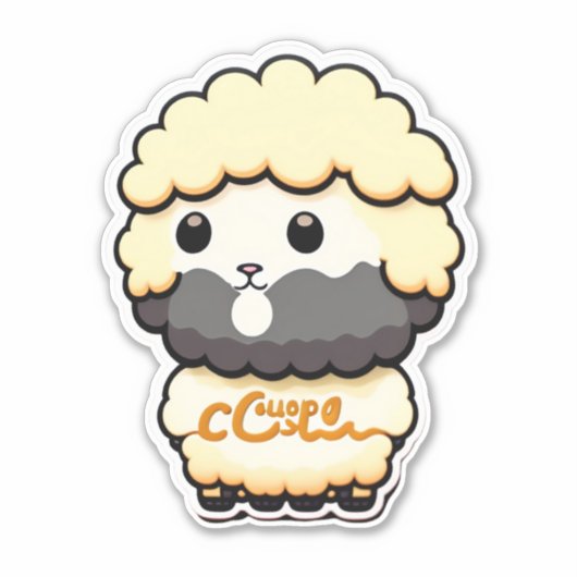 Sheep Square Sticker (Voorkant)