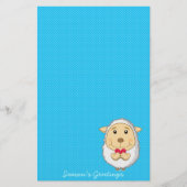 Sheep Stationery blue Briefpapier (Voorkant)