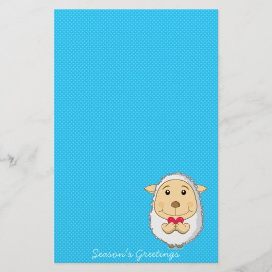 Sheep Stationery blue Briefpapier (Voorkant)
