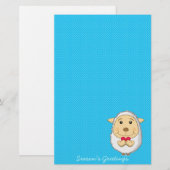 Sheep Stationery blue Briefpapier (Voorkant / Achterkant)