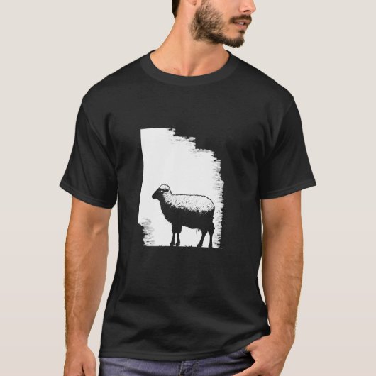 Sheep Stencil Art T-shirt (Voorkant)