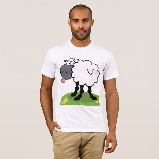 Sheep Sticking Tongue Out T-Shirt (Voorkant volledig)