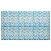 Sheep Sun Clouds Blue Fabric Stof (Yard (91,4 cm))