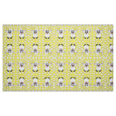 Sheep Sun Clouds Yellow Fabric Stof (Fat Quarter)