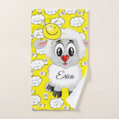 Sheep Sun Yellow Clouds Hands Bathroom Towel sets Bad Handdoek (Handdoek)