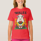 Sheep Support Wales St Davids Day Design T-shirt (Voorkant)
