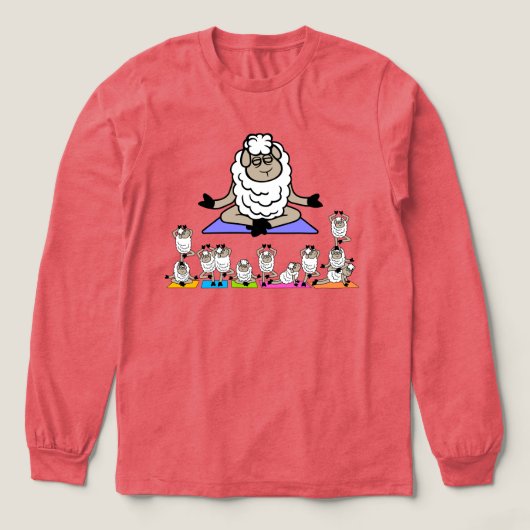 Sheep Tired Sleepy Yoga Teacher Group Class Team Tri-Blend Shirt (Voorkant)