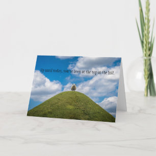 Sheep Top of the Hill/Over the Hill Birthday Card Kaart
