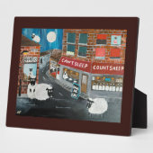 Sheep Town Painting by Alfred Fox Fotoplaat (Zijkant)