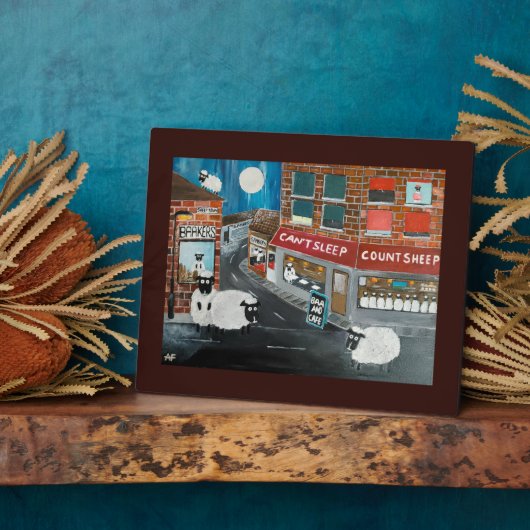 Sheep Town Painting by Alfred Fox Fotoplaat (Zijkant)