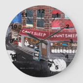 Sheep Town Painting by Alfred Fox Grote Klok (Voorkant)