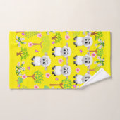 Sheep Trees Yellow Hands Bathroom Towel sets Bad Handdoek (Handdoek)