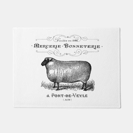 -Sheep Typography Farmhouse Deurmat (Voorkant)