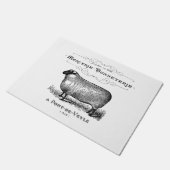 -Sheep Typography Farmhouse Deurmat (Schuin)