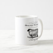 -Sheep Typography Farmhouse Rustic Koffiemok (Voorkant rechts)
