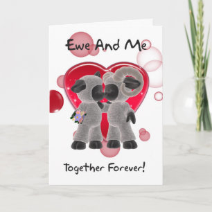 Sheep Valentijnsdag Kaart - Ewe en ik samen f