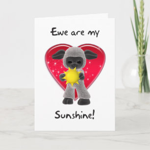 Sheep Valentijnsdag Kaart - Ewe zijn mijn zonnesch