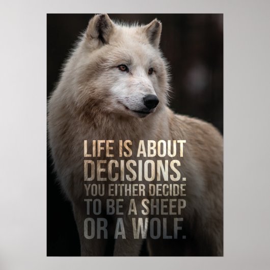Sheep vs Wolf - Success, Hustle, Gym, Entrepreneur Poster (Voorkant)