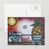 Sheep Wagon, van Lori Everett Briefkaart (Voorkant / Achterkant)