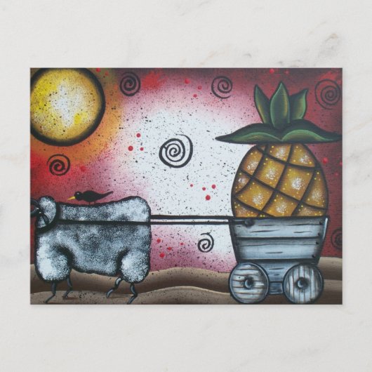 Sheep Wagon, van Lori Everett Briefkaart (Voorkant)