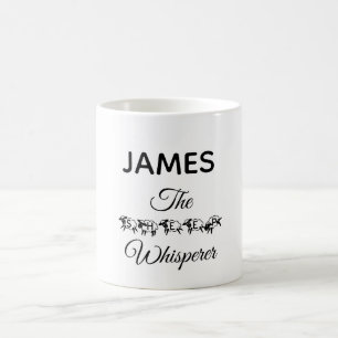 Sheep Whisperer Funny Cute Typography Voeg naam to Koffiemok