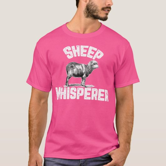 Sheep Whisperer Herder Boer Grappig T-shirt (Voorkant)