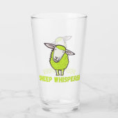 Sheep Whisperer Schattige Funny Sheep Glas (Achterkant)