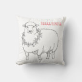 Sheep With Holly Kussen (Voorkant)