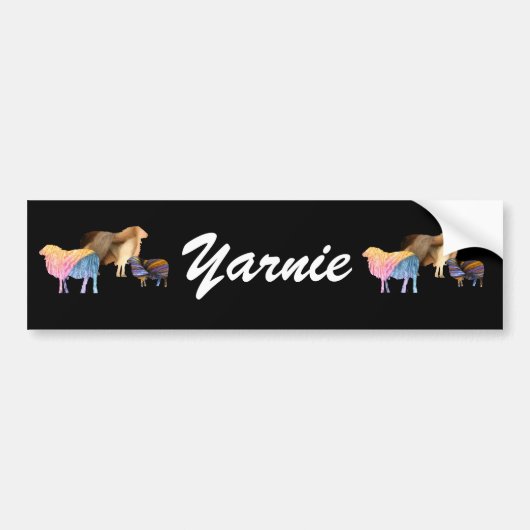 Sheep Yarnie Bumpersticker (Voorkant)