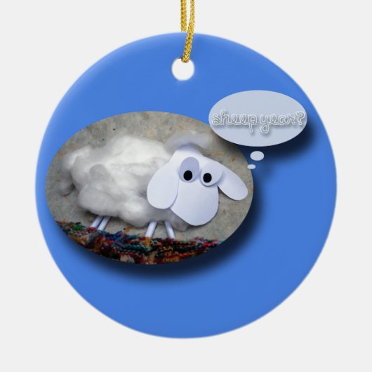 Sheep Year? Chinese New Year 2015 Keramisch Ornament (Voorkant)