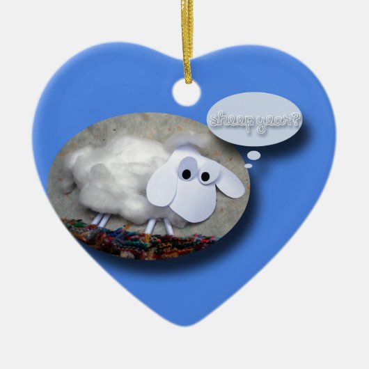 Sheep Year? Chinese New Year 2015 Keramisch Ornament (Voorkant)