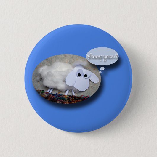 Sheep Year? Chinese New Year 2015 Ronde Button 5,7 Cm (Voorkant)