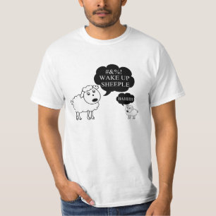 Sheep zegt dat hij wakker is t-shirt