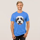 Sheepadoodle blij gezicht BW-2 Tri-Blend Shirt (Voorkant volledig)