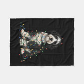 Sheepadoodle Christmas I'm Fine Everything Is Fine Fleece Deken (Voorkant (Horizontaal))