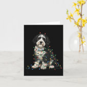 Sheepadoodle Christmas I'm Fine Everything Is Fine Kaart (Gele Bloem)