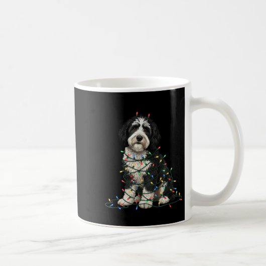 Sheepadoodle Christmas I'm Fine Everything Is Fine Koffiemok (Rechts)