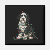 Sheepadoodle Christmas I'm Fine Everything Is Fine Magneet (Voorkant)