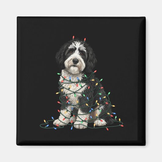 Sheepadoodle Christmas I'm Fine Everything Is Fine Magneet (Voorkant)