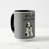 Sheepadoodle Coffee Mok (Voorkant links)