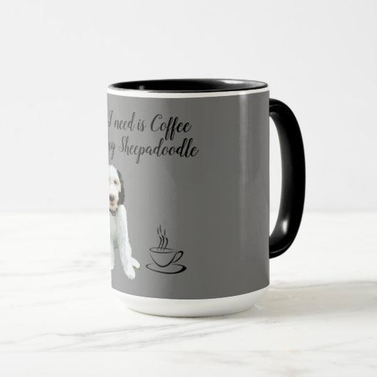 Sheepadoodle Coffee Mok (Voorkant rechts)