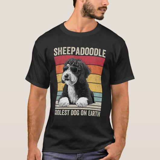 Sheepadoodle Coolest Dog Op Aarde Sheepadoodle T S T-shirt (Voorkant)